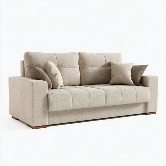 Sofa, 3-osobowa w płaskiej sofie w poliestrze, 220 x 95 x 88 cm