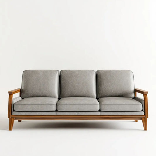 Sofa, 3-osobowa w sofie z poliuretanem syntetycznym i polipropylenowym, 210 x 82 x 86 cm